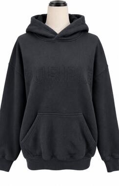 Purple Brand Hoodie Men’s Black Rhinestone Studded Logo Pullover Streetwear NW S